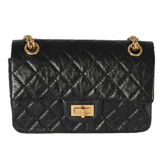 Chanel Black Calfskin 2.55 Reissue 224 Flap Bag - Picture 1 of 8